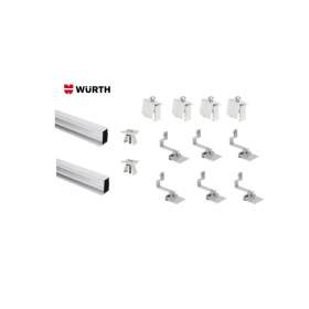 Kit Montaggio Completo Tetto Inclinato 2 Moduli WURTH staffe montaggio