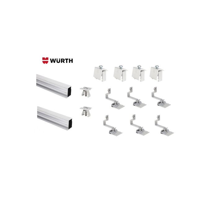 Kit Montaggio Completo Tetto Inclinato 2 Moduli WURTH staffe montaggio Kit Montaggio Completo Tetto Inclinato 2 Moduli WURTH staffe montaggio