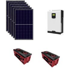 Kit Solare Isola 2,7KWp Inverter 220V 3Kw 24V regolatore mppt batteria 400Ah ZENITH Pannelli 445W TRINA SOLAR Monocristallini