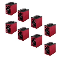 Banco Batteria 24V 490Ah deep cycle ciclica Zenith Agm zl060115 6V x Fotovoltaico