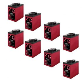 Banco Batteria 24V 490Ah deep cycle ciclica Zenith Agm zl060115 6V x Fotovoltaico