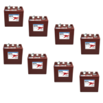 Banco Batteria 24V 290Ah Trojan deep cycle ciclica 1200cicli TR145 plus acido libero x Fotovoltaico