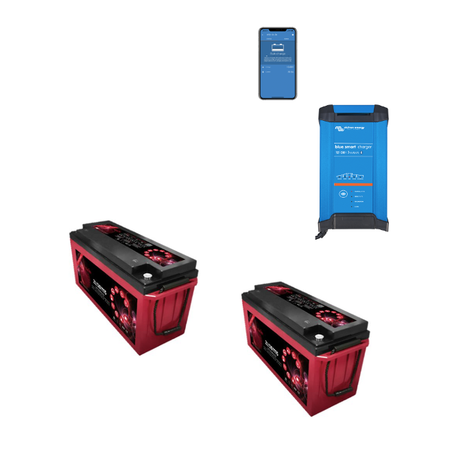 Kit Caricabatterie Victron Energy Blue Smart IP22 12V 30A 1 uscita + batterie Zenith 12V 320Ah Kit Caricabatterie Victron Energy Blue Smart IP22 12V 30A 1 uscita + batterie Zenith 12V 320Ah