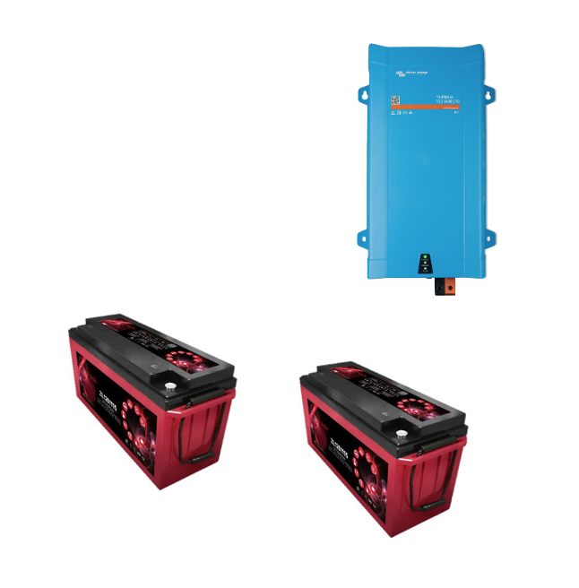 Kit Inverter Victron energy 12V 1200VA caricabatterie PMP122120000 Batteria Zenith 320Ah Kit Inverter Victron energy 12V 1200VA caricabatterie PMP122120000 Batteria Zenith 320Ah
