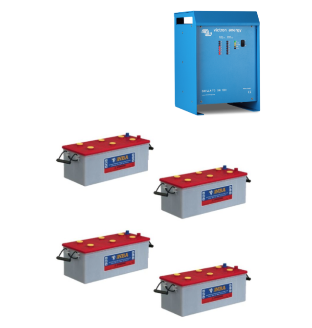 Kit 48V Caricabatterie Skylla-TG Charger 48V 25A 48/25 (1+1) Victron Energy SDTG4800251 + Batterie NBA 200Ah Kit 48V Caricabatterie Skylla-TG Charger 48V 25A 48/25 (1+1) Victron Energy SDTG4800251 + Batterie NBA 200Ah