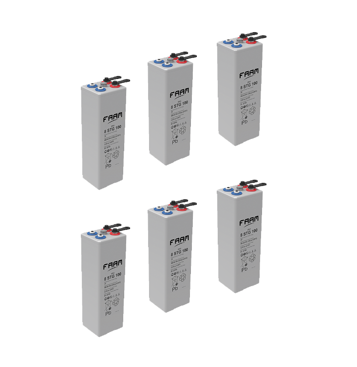 Banco Batteria OpzV 200Ah 12V GEL Faam 4STG50 deep cycle ciclica LONG LIFE made in Italy top di gamma Banco Batteria OpzV 200Ah 12V GEL Faam 4STG50 deep cycle ciclica LONG LIFE made in Italy top di gamma