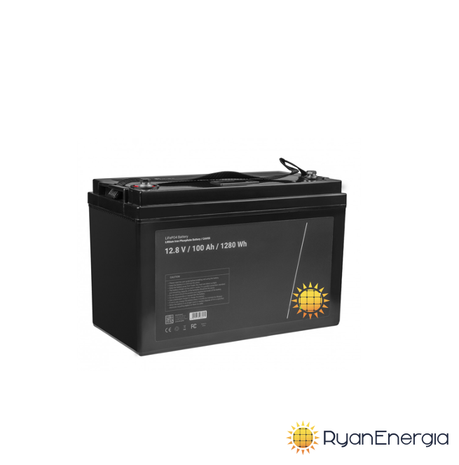 Batteria LiFePO4 100Ah 12,8V 1280Wh batteria al litio ferro fosfato impianto fotovoltaico alte prestazioni Batteria LiFePO4 100Ah 12,8V 1280Wh batteria al litio ferro fosfato impianto fotovoltaico alte prestazioni