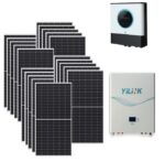 Kit Isola Ibrido 9,9Kwp Pannello Solare Q.TRON S-G3R.12+/BFG 450Wp Monocristallino di gamma Inverter 11Kwh con regolatore  + Batteria litio 7,2Kwh