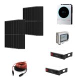 Kit Autoconsumo 6,1Kwp Pannello Solare TRINA 510Wp Monocristallino Inverter 6Kwh con regolatore  + Batteria litio 10Kwh + cavi + quadro di campo