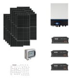 Kit OFF GRID Autoconsumo 9,8Kwp Pannello Solare LONGI 445Wp LR8-48HGD HI-MO 7 (ultimo modello) Monocristallino Inverter 11Kwh con regolatore  + Batteria litio 15Kwh