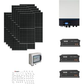 Kit OFF GRID Autoconsumo 9,8Kwp Pannello Solare LONGI 445Wp LR8-48HGD HI-MO 7 (ultimo modello) Monocristallino Inverter 11Kwh con regolatore  + Batteria litio 15Kwh