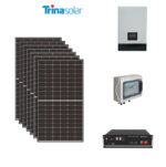 Kit Off grid autoconsumo 3Kwp Pannello Solare TRINA SOLAR 425Wp Monocristallino Inverter 5Kwh regolatore 2 ingressi + Batteria litio 100Ah 5Kwh