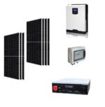 Kit Off grid autoconsumo 3Kwp Pannello Solare Jinko Tiger NEO 440Wp Monocristallino Inverter 6Kwh con regolatore + Batteria litio Dyness 5KWh