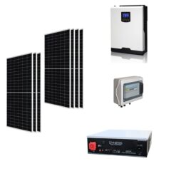 Kit Off grid autoconsumo 3Kwp Pannello Solare Jinko Tiger NEO 440Wp Monocristallino Inverter 6Kwh con regolatore + Batteria litio Dyness 5KWh