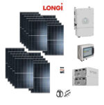 Kit OFF/ON GRID CEI021 Autoconsumo 6Kwp Pannello Solare LONGI 575Wp X6 EXPLORER Inverter 6Kwh DEYE con regolatore + Batteria litio 10Kwh