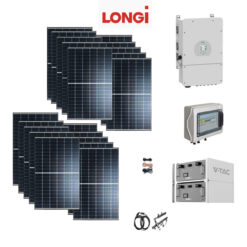 Kit OFF/ON GRID CEI021 Autoconsumo 6Kwp Pannello Solare LONGI 575Wp X6 EXPLORER Inverter 6Kwh DEYE con regolatore + Batteria litio 10Kwh