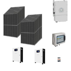 Kit OFF/ON GRID CEI021 Autoconsumo 10,5Kwp TRIFASE Pannello Solare HYUNDAI 440Wp Bifacciale + Inverter 10Kwh DEYE con regolatore + Batteria litio 20Kwh 400Ah