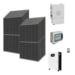 Kit OFF/ON GRID 7Kwp Pannello Solare Jinko 585Wp Monocristallino Inverter DEYE 6Kwh con regolatore CEI021 + Batteria litio 10,5Kwh