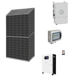 Kit OFF/ON GRID 3Kwp Pannello Solare Jinko 440Wp Monocristallino Inverter DEYE 3,6Kwh con regolatore CEI021 + Batteria litio 10,5Kwh