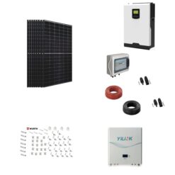 Kit 4,1KWp Off Grid Pannello Solare FUTURA SUN 410W Fotovoltaico Monocristallino Inverter Monofase 5KWh + batteria litio 7,2kwh + staffe Wùrth