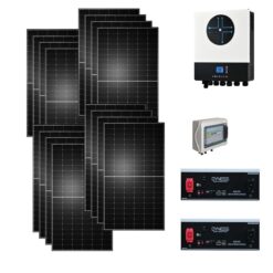 Kit Off grid 8Kwp Pannello Solare Tongwei Shingled 445Wp TWMNH-48HD445 inverter 8Kwh con batterie Dyness litio 10KWh