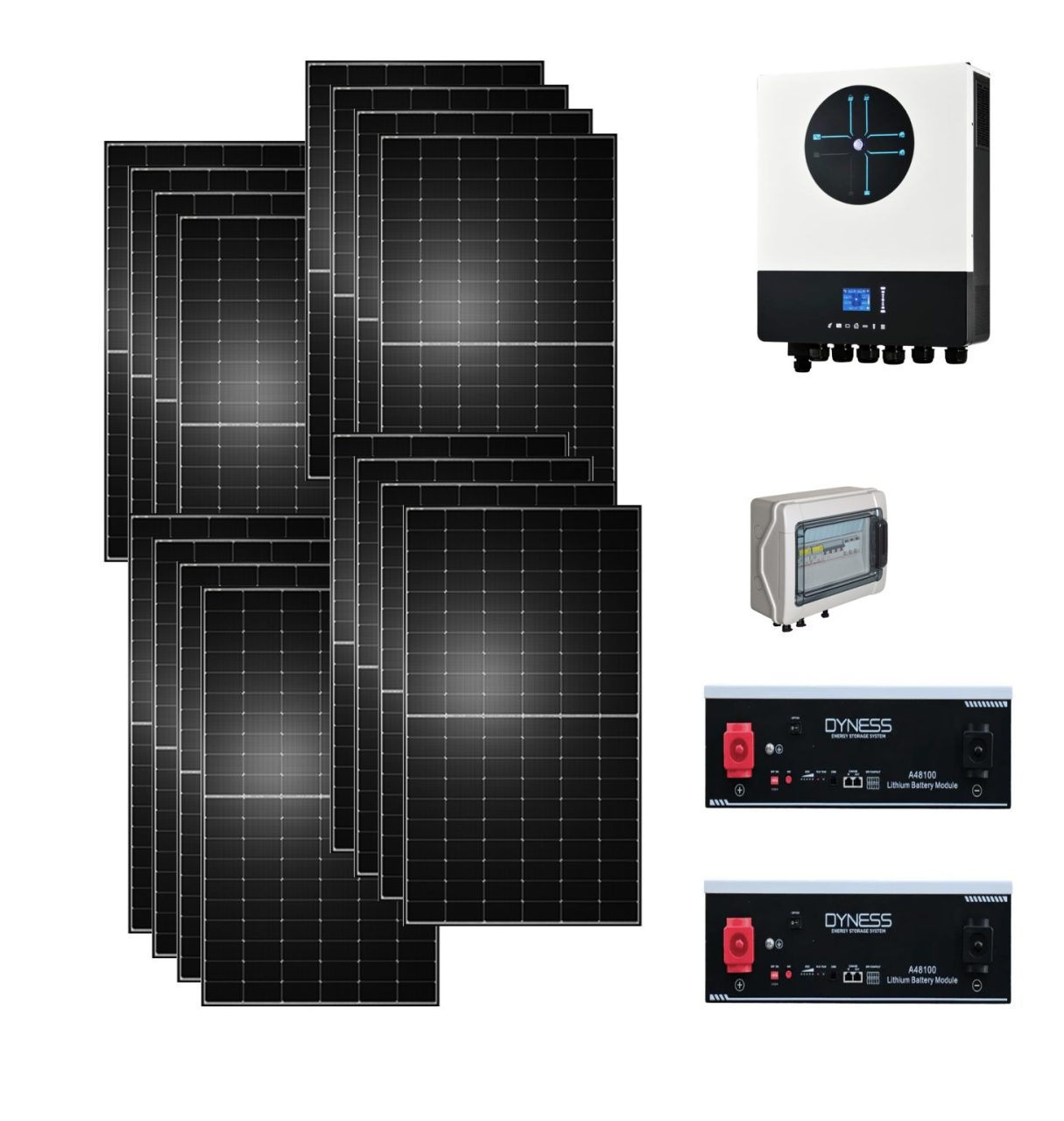 Kit Off grid 8Kwp Pannello Solare Tongwei Shingled 445Wp TWMNH-48HD445 inverter 8Kwh con batterie Dyness litio 10KWh Kit Off grid 8Kwp Pannello Solare Tongwei Shingled 445Wp TWMNH-48HD445 inverter 8Kwh con batterie Dyness litio 10KWh