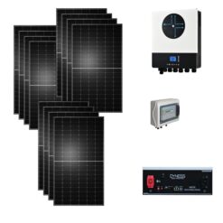 Kit Off grid 5,3Kwp Pannello Solare Tongwei Shingled 495Wp TWMNH-60HS495 inverter 8Kwh con batterie Dyness litio 5KWh