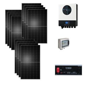 Kit Off grid 5,3Kwp Pannello Solare Tongwei Shingled 495Wp TWMNH-60HS495 inverter 8Kwh con batterie Dyness litio 5KWh