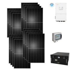 Kit OFF/ON GRID 9Kwp Autoconsumo MONOFASE Pannello Solare TONGWEI 495Wp Inverter 6Kwh SOLIS IP65 con regolatore + Batteria litio 10KWh