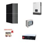 Kit Off grid autoconsumo 3,5Kwp Pannello Solare Tongwei 495Wp Inverter Luxpower 6Kwh con regolatore 8Kwp + Batteria litio Dyness 5Kwh +Wall Box DAZE 7,4kW + omaggio Bresaola