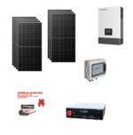 Kit Off grid autoconsumo 3Kwp Pannello Solare Tongwei 445Wp Monocristallino Inverter Luxpower 6Kwh con regolatore 8Kwp + Batteria litio Dyness 5Kwh + omaggio Bresaola Tomahawk