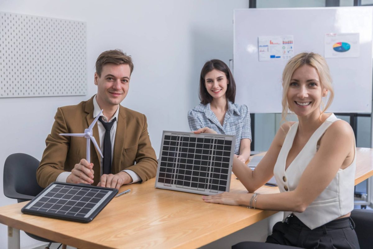 business person meeting on solar cell panel techno 2024 08 05 23 20 39 utc