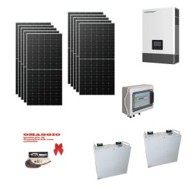 it Off grid autoconsumo 7,1Kwp Pannello Solare jinko NEO 445Wp Inverter Luxpower 6Kwh con regolatore 8Kwp + Batteria litio 10Kwh + omaggio Bresaola