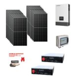 Kit Off grid autoconsumo 8Kwp Pannello Solare TRINA SOLAR 500Wp Monocristallino Inverter 6Kwh regolatore 2 ingressi + Batterie litio Dyness 200Ah 10Kwh