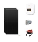 Kit solare 1,5Kwp On Grid con pannelli Tongwei 500Wp inverter di rete solis S6-GR1P0.7K-M quadro di campo