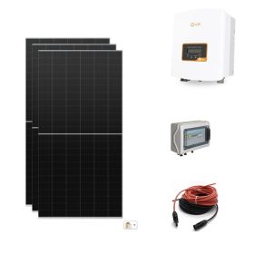 Kit solare 1,5Kwp On Grid con pannelli Tongwei 500Wp inverter di rete solis S6-GR1P0.7K-M quadro di campo