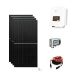 Kit solare 2Kwp On Grid con pannelli Tongwei 500Wp inverter mini di rete solis S6-GR1P1.5K-M quadro di campo