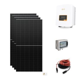 Kit solare 2Kwp On Grid con pannelli Tongwei 500Wp inverter mini di rete solis S6-GR1P1.5K-M quadro di campo