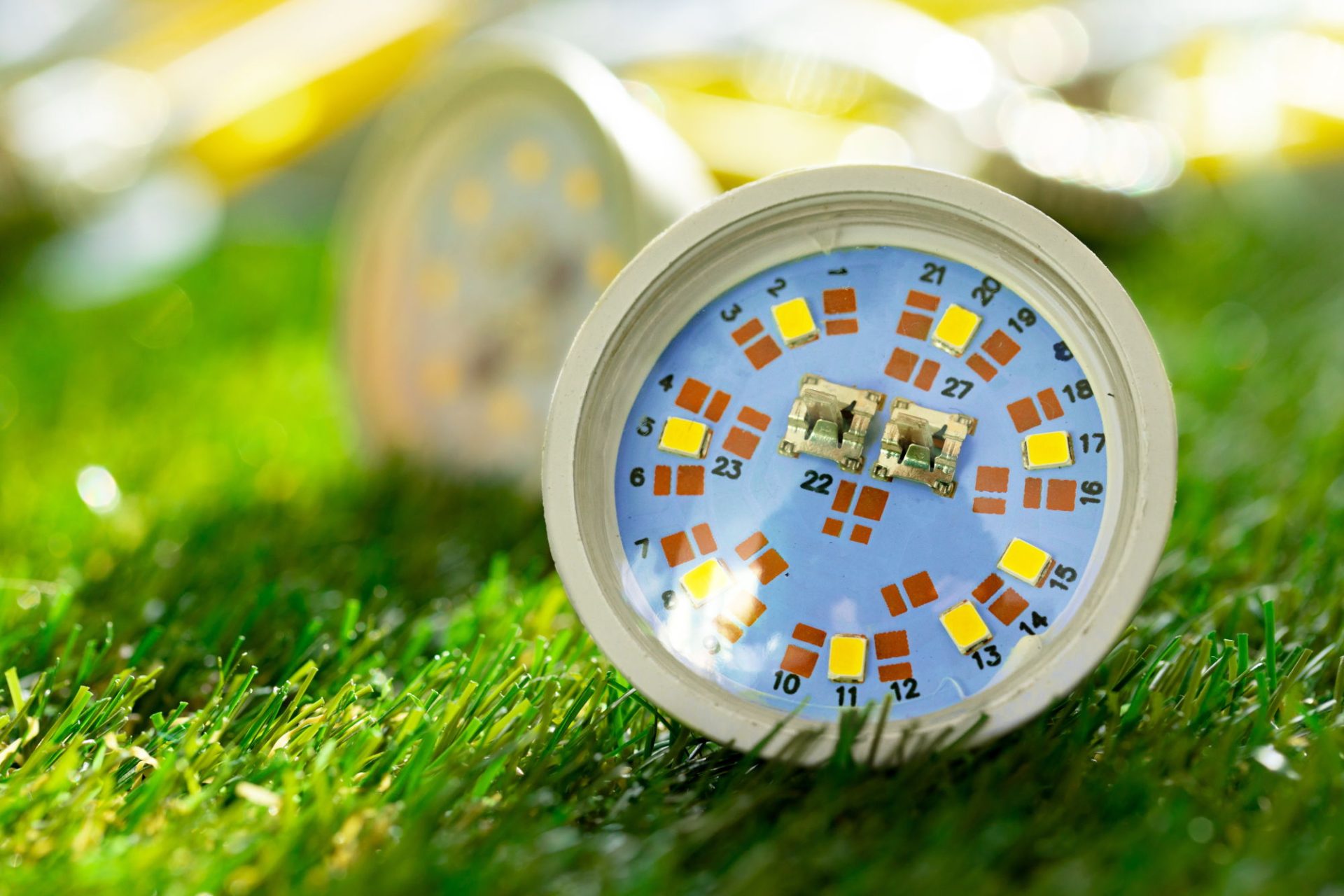 energy efficient light bulb lying on grass 2023 11 27 05 16 06 utc