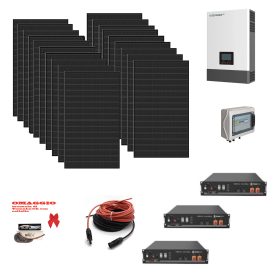 Kit 9Kwp MONOFASE Autoconsumo Pannello Solare HYUNDAI 450WP HiT-H450CE-BF Monocristallino bifacciale Inverter 6Kwh con regolatore 2 MPPT luxpower SNA6000 + Batteria B4850 Dyness litio 7,2Kwh
