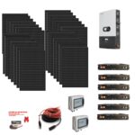 Kit 14,4Kwp MONOFASE Autoconsumo Pannello Solare HYUNDAI 450WP HiT-H450CE-BF Monocristallino bifacciale Inverter 12Kwh con regolatore 2 MPPT luxpower  + Batteria litio 14,4Kwh
