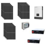 Kit Off grid autoconsumo 5,5Kwp Pannello Solare TRINA SOLAR 455Wp Monocristallino Inverter 6Kwh regolatore 2 ingressi + Batteria litio 200Ah 10Kwh Dyness
