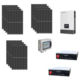 Kit Off grid autoconsumo 5,5Kwp Pannello Solare TRINA SOLAR 455Wp Monocristallino Inverter 6Kwh regolatore 2 ingressi + Batteria litio 200Ah 10Kwh Dyness