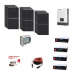 Kit Off grid autoconsumo 8,8Kwp Pannello Solare JINKO SOLAR 490Wp TIGER NEO Monocristallino Inverter 6Kwh regolatore 2 ingressi + Batteria litio 400Ah 20Kwh Dyness