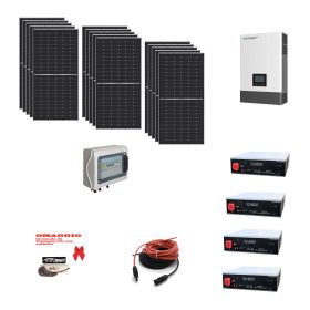 Kit Off grid autoconsumo 8,8Kwp Pannello Solare JINKO SOLAR 490Wp TIGER NEO Monocristallino Inverter 6Kwh regolatore 2 ingressi + Batteria litio 400Ah 20Kwh Dyness