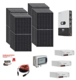 Kit Off grid autoconsumo 11,8Kwp Pannello Solare JINKO SOLAR 490Wp TIGER NEO Monocristallino Inverter 12Kwh regolatore 2 ingressi + Batteria litio 300Ah 15Kwh Luxpower