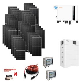 Kit Off/on Grid Trifase 16Kwp Pannello Solare JINKO 490W Monocristallino + BATTERIE LITIO 20Kwh  ALTA TENSIONE  + Inverter SOLIS 10KWh + OMAGGIO CEI021