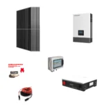 Kit Off grid Baita no rete autoconsumo 4Kwp Pannello Solare JINKO SOLAR 490Wp TIGER NEO Monocristallino Inverter 6Kwh regolatore 2 ingressi + Batteria litio 100Ah 5Kwh Dyness