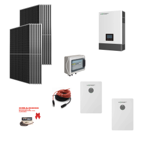 Kit Off grid Baita no rete autoconsumo 7Kwp Pannello Solare JINKO SOLAR 490Wp TIGER NEO Monocristallino Inverter 6Kwh regolatore 2 ingressi + Batteria litio 200Ah 10Kwh Luxpower