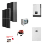 Kit Off grid Baita no rete autoconsumo 3Kwp Pannello Solare JINKO SOLAR 490Wp TIGER NEO Monocristallino Inverter 6Kwh regolatore 2 ingressi + Batteria litio 100Ah 5Kwh Luxpower